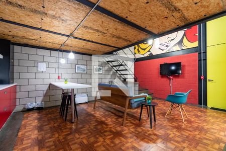 Sala - Comedor de apartamento para alugar com 1 quarto, 58m² em Bosques de Tarango, Ciudad de México