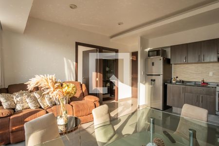 Sala - Comedor  de apartamento para alugar com 2 quartos, 150m² em Portales Oriente, Ciudad de México