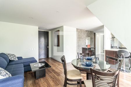 Sala - Comedor  de apartamento para alugar com 1 quarto, 98m² em Colonia Irrigación, Ciudad de México